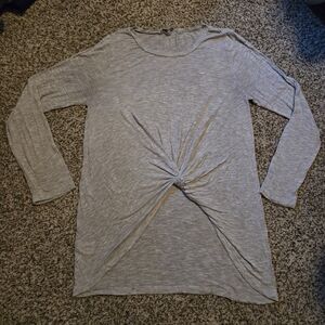 Charlotte Russe Heather Gray Twist Top